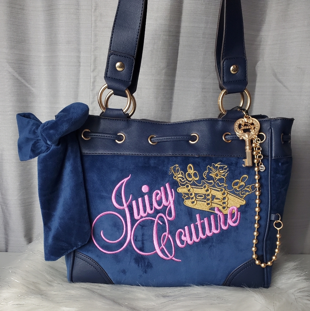 JUICY COUTURE Regal Blue The Key To Juicy Daydreamer Tote Bag - Picture 2 of 8